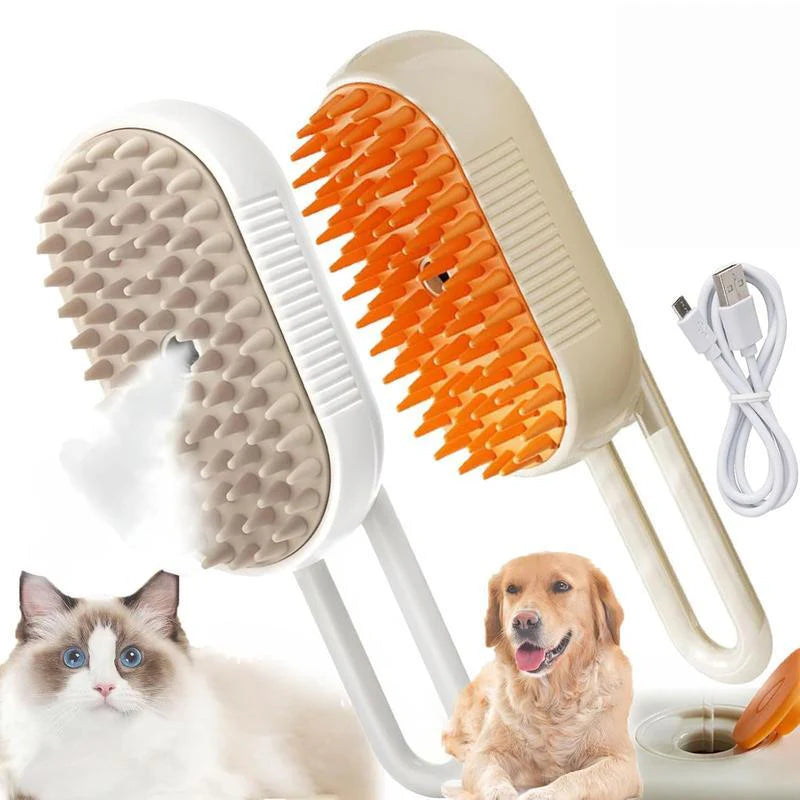4-in-1-Dampfbürste für Haustiere
